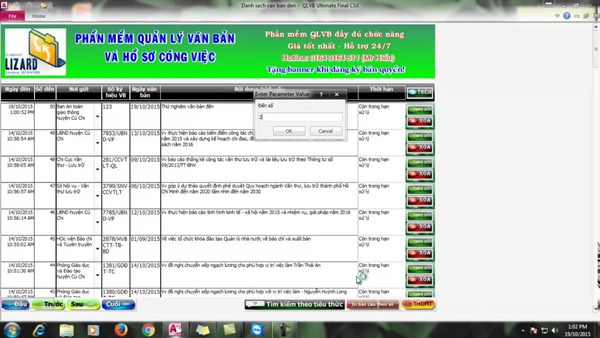 Phần Mềm quản lý văn bản và hồ sơ công việc Lizard VB Manager